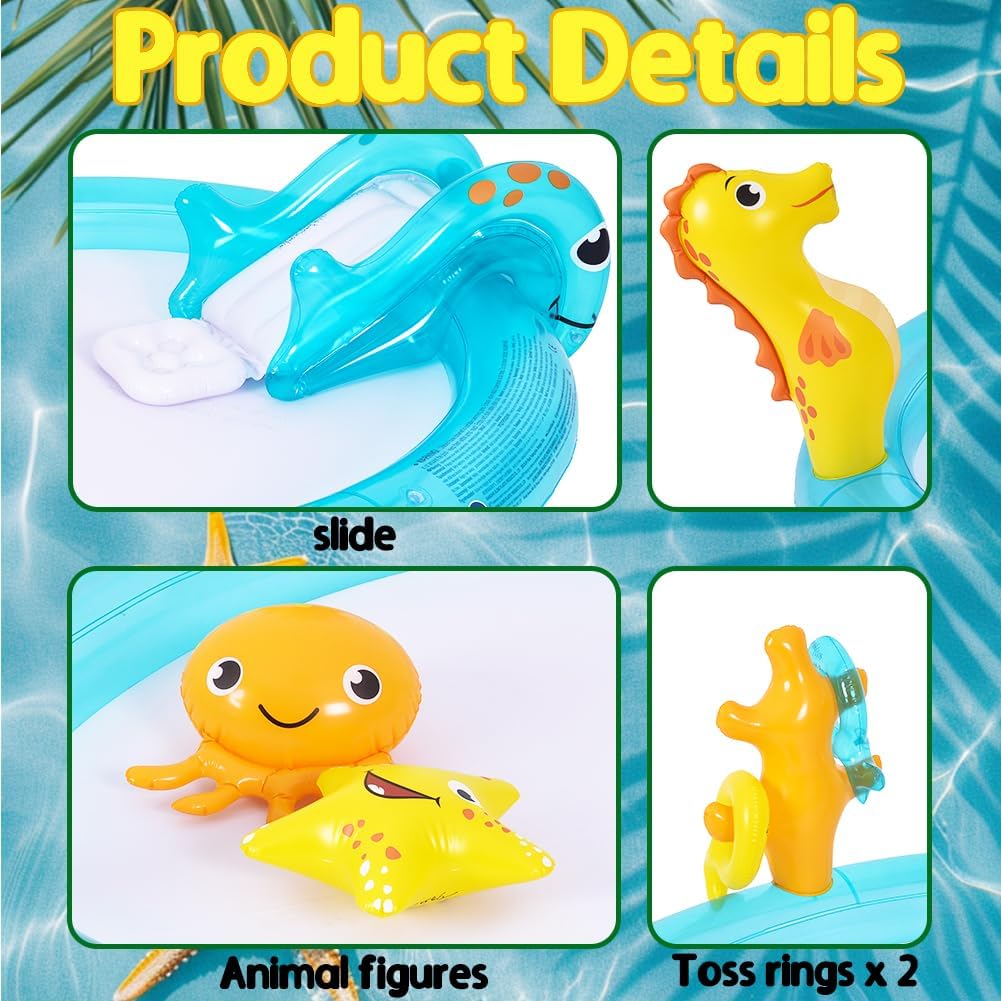 WODMAZ Sea Animal Pool toss rings to inspire active play and games