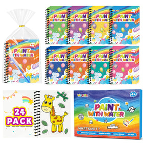 WOJASAL 24-pack mini coloring books for kids, ideal party favors and creative play.