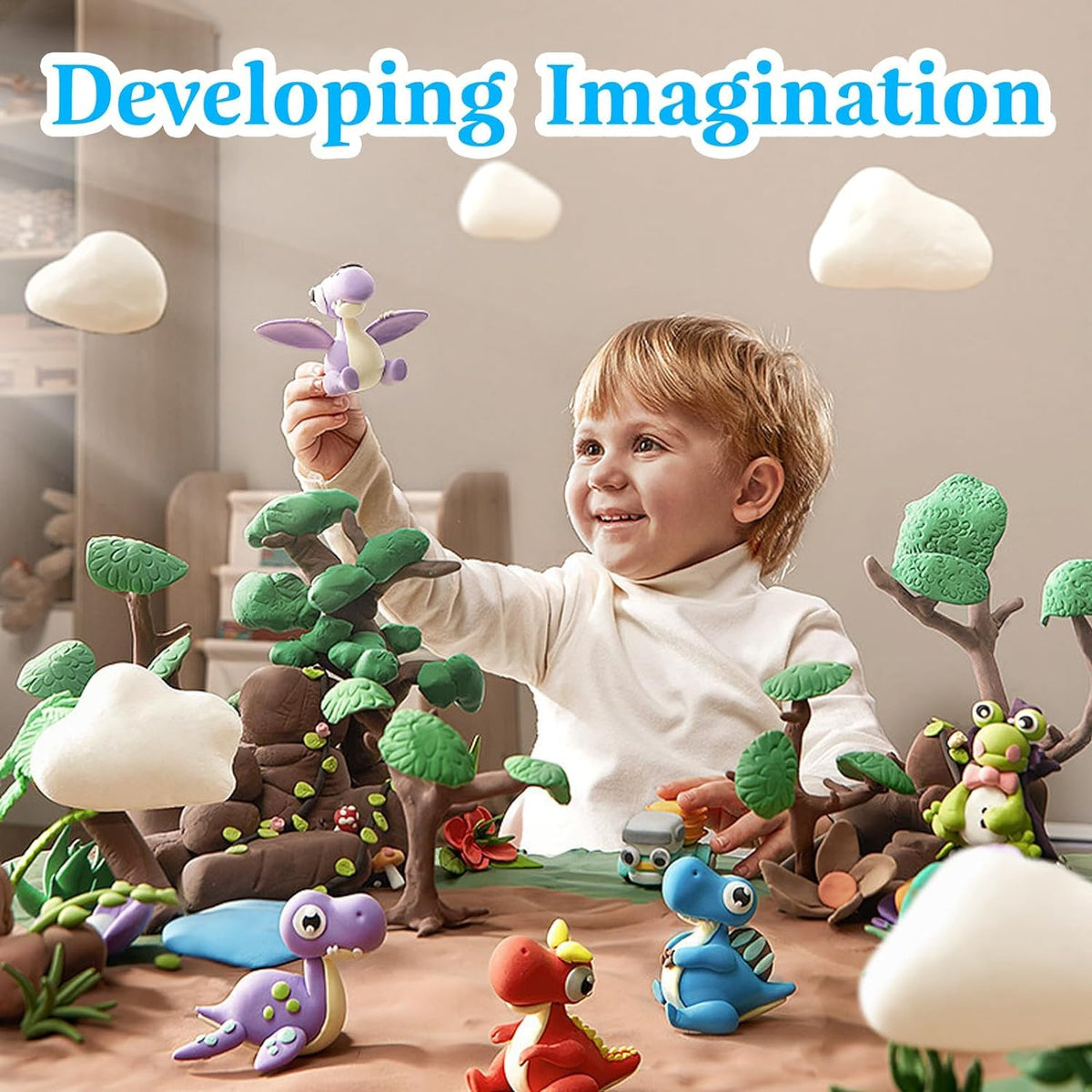 Wolwefa non-toxic polymer clay safe for all ages and activities.