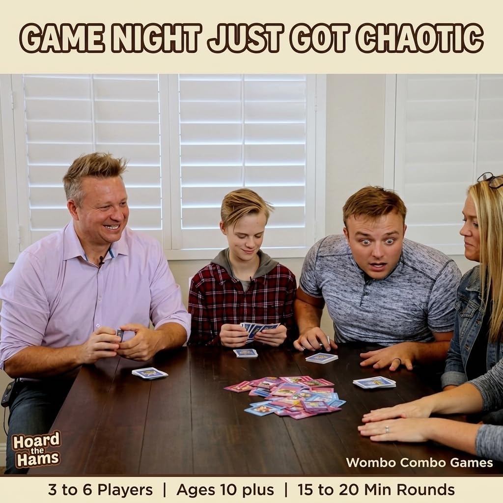 Wombo Combo Games Hoard the Hams compact travel case—perfect on-the-go entertainment