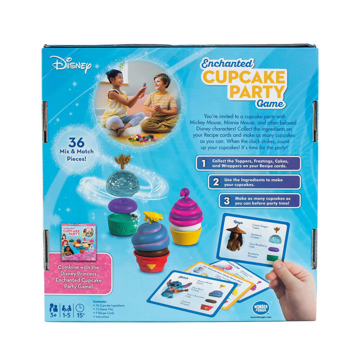 Wonder Forge Disney Enchanted Cupcake recipe cards guide kids through pretend recipes and storytelling.