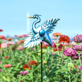 WONDER GARDEN wind spinner with blue blades rotates smoothly on bearings
