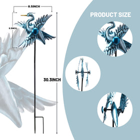 WONDER GARDEN wind spinners metal blades close-up shows durable rust-resistant construction