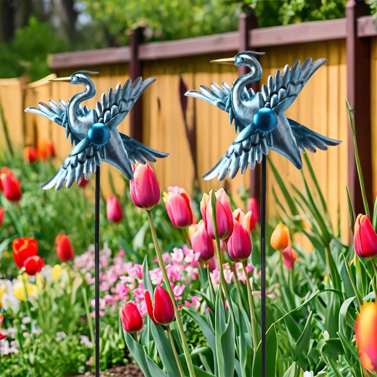 WONDER GARDEN metal wind sculpture designed for windy days and outdoor spaces