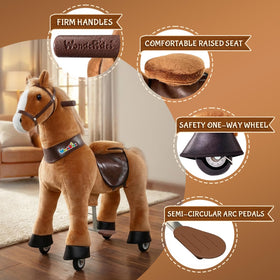 WondeRides ride-on horse mechanical-system close-up demonstrates smooth motion for pretend riding.