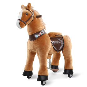 WondeRides ride-on horse soft plush fur close-up for gentle, cozy play.