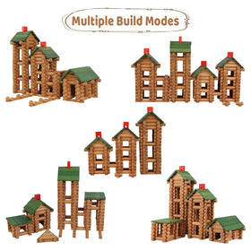 Wondertoys cabin and schoolhouse build guides inspire open-ended pretend play.