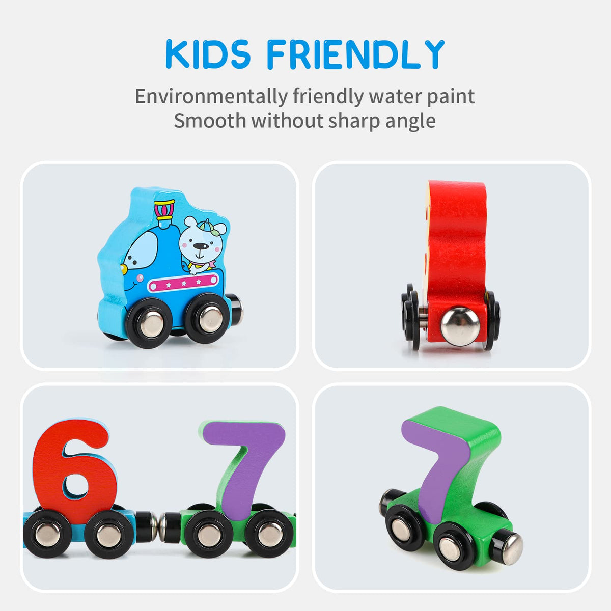 Wondertoys number train magnet enables longer, sturdy connections