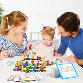 Wondertoys wooden train wheels glide smoothly during play