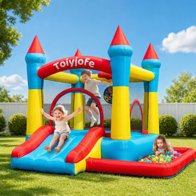 Wondiair Bounce House 3-6 slide for safe indoor-outdoor fun