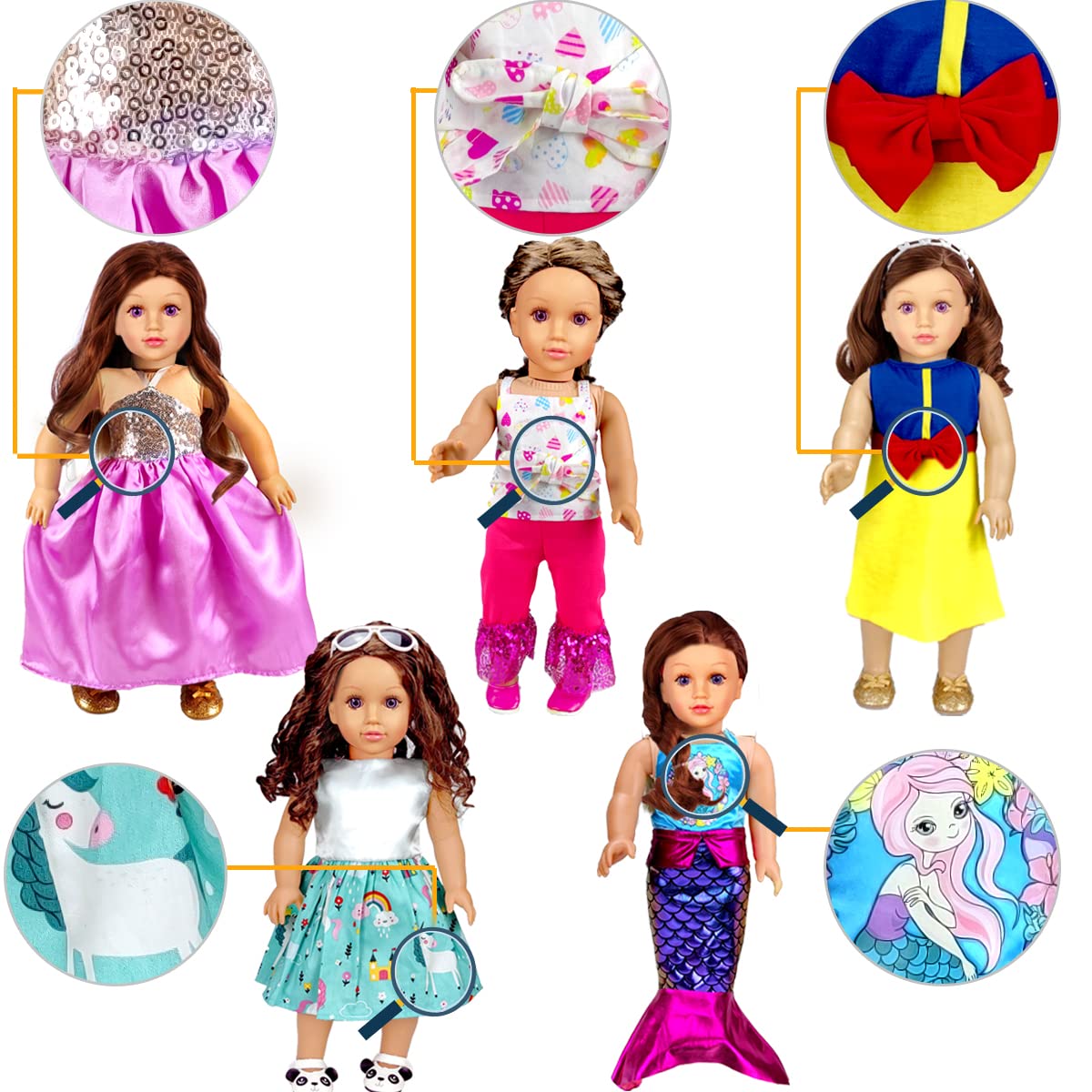 WONDOLL durable fabrics resist wear and washing for long-lasting doll clothing