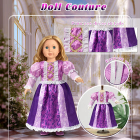 WONDOLL 18-inch Rose dress with sparkly accents and durability.