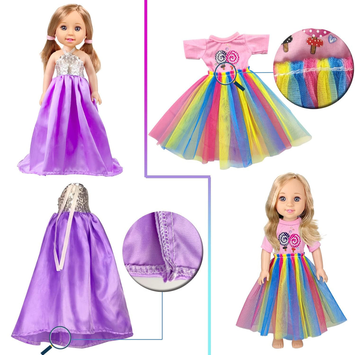 WONDOLL back closure design makes dressing easy for small hands
