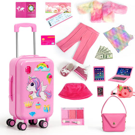 WONDOLL matching shoes and hat complete outfits ready for pretend trips.