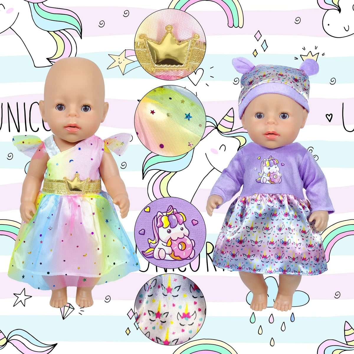 WONDOLL easy-back closures simplify dressing the doll