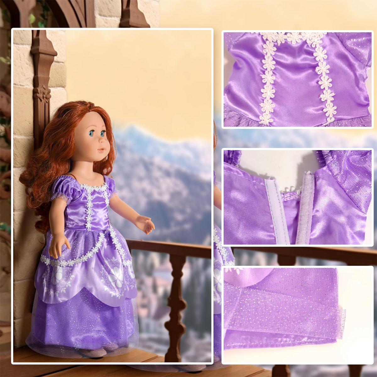 Elasticized seams and Velcro closures enable easy dressing.