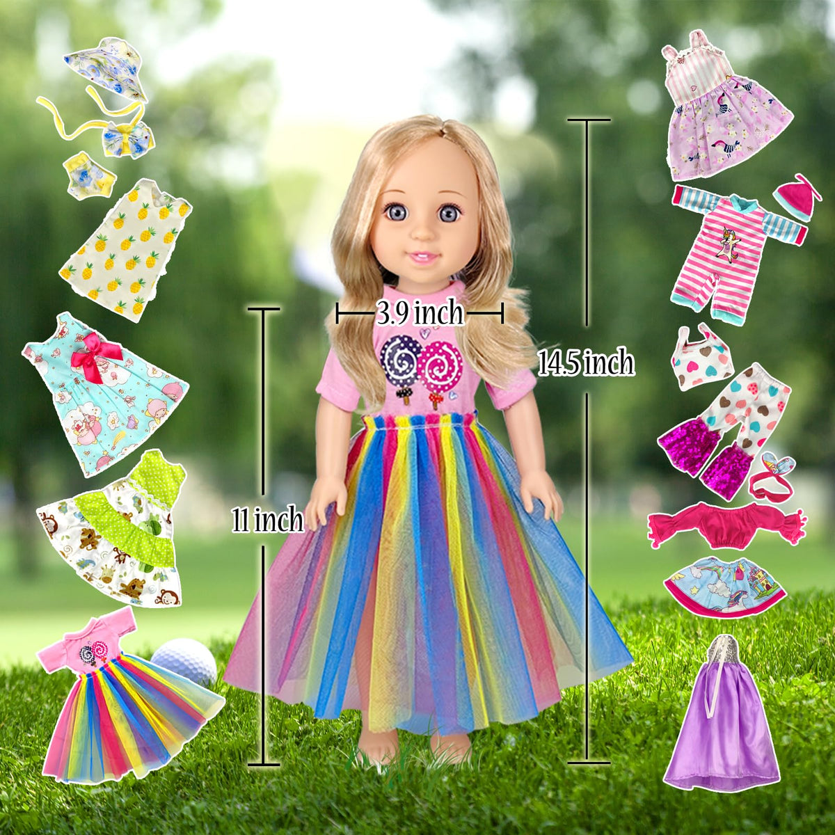 WONDOLL handmade stitching detail on finished outfits