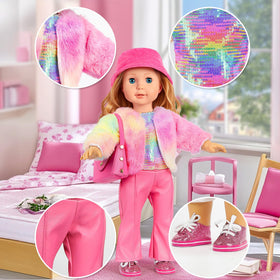 WONDOLL sequined undershirt offers a sparkly, stylish layer for ensembles.