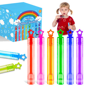 Wondrus star-handled bubble wands in neon colors for eye-catching party fun.