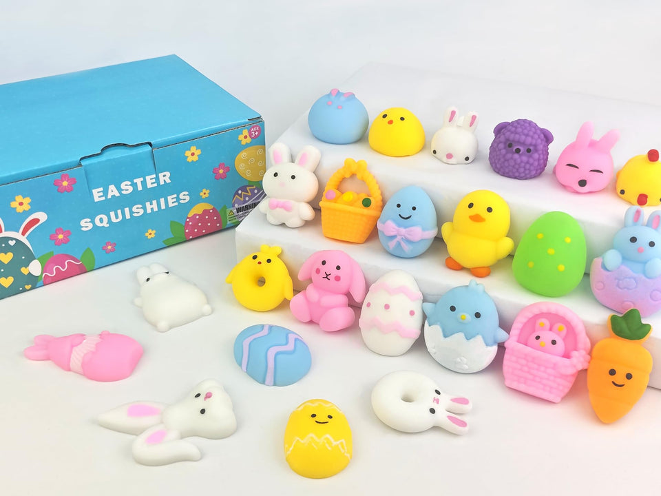 Wondrus Easter squishies collection for kids, ideal as non-candy party favors.