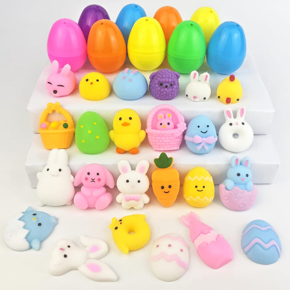 Wondrus Easter squishy eggs pack ideal for classroom egg hunts and DIY fillings.