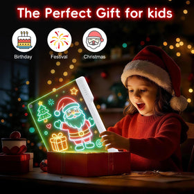 Wonovate LED drawing board 16-inch cleaning kit included for easy wipe-clean surfaces.