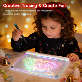 Wonovate LED drawing board 16-inch shatter-proof acrylic, edge-polished safety.