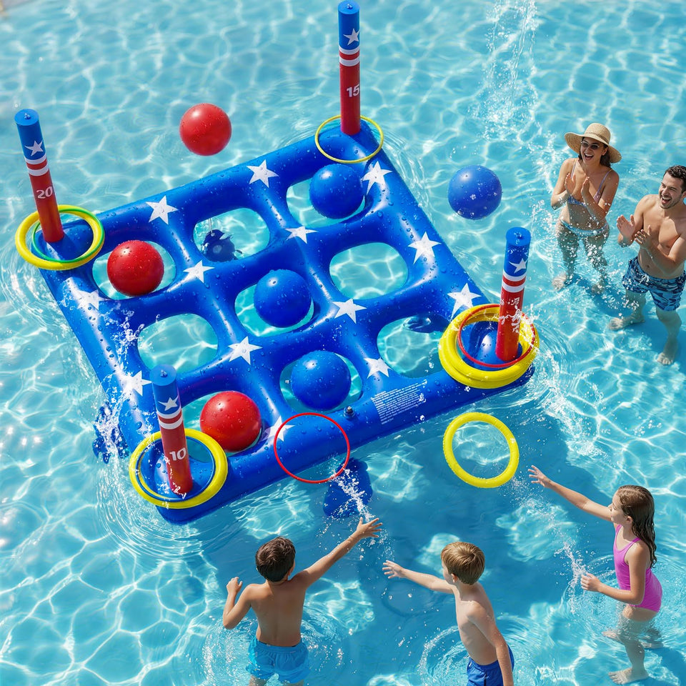 Wonovate giant tic tac toe pool board for big pool party fun