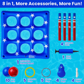 Wonovate versatile outdoor pool game for lawn and water