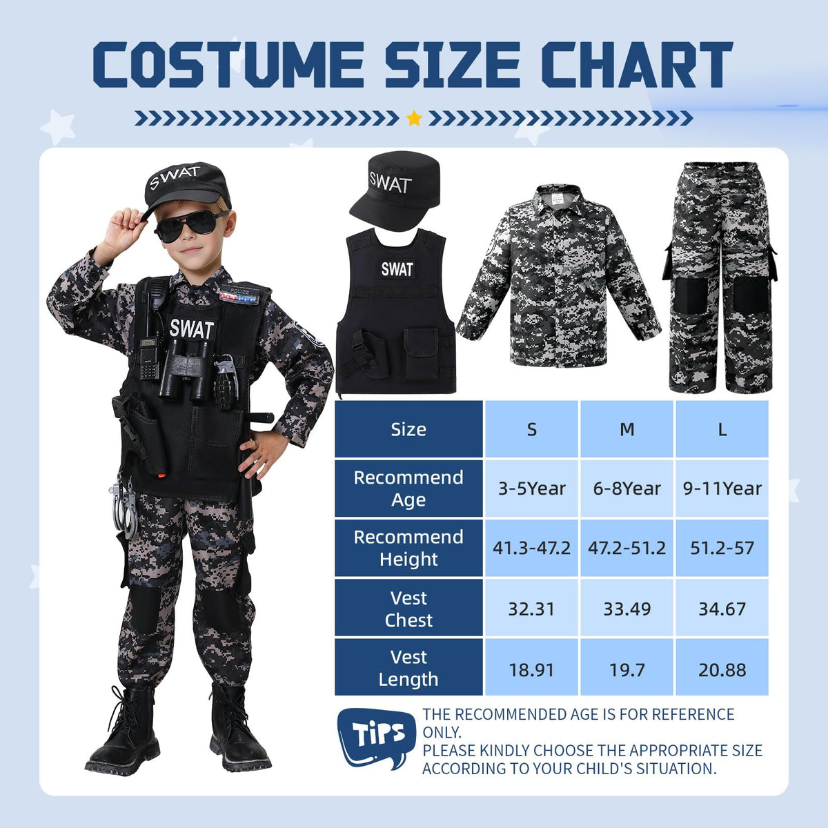 Wonrynn SWAT costume hat completes an authentic officer vibe