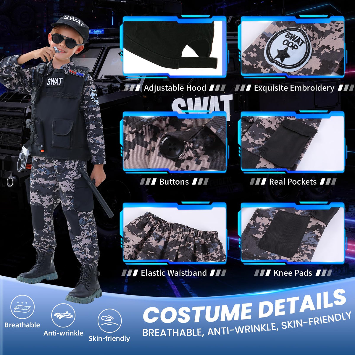 Wonrynn SWAT vest with realistic look and breathable comfort