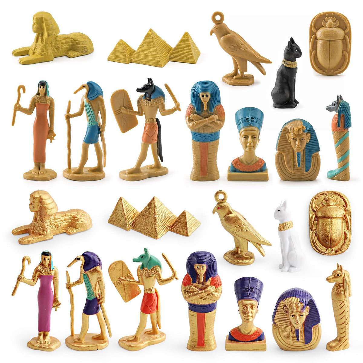 WONWONTOYS Ancient Egypt figurines set with hand-painted details for imaginative play