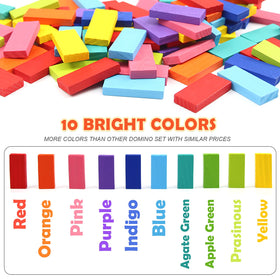 WOOD CITY wooden domino tiles with smooth edges for safe play.