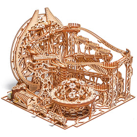 Wood Trick wooden marble run motorized kit for adults