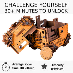 WOODEN.CITY 185 piece laser-cut puzzle kit for hands-on build and satisfaction.