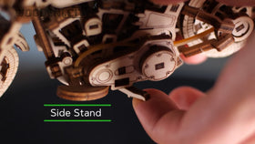 WOODEN.CITY Cruiser V-Twin puzzle display-ready finished model.