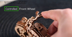 WOODEN.CITY Cruiser V-Twin puzzle paint-ready surface for customization.