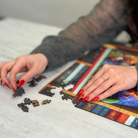 Artwork and puzzle box celebrate European craftsmanship in Enchanted Tales