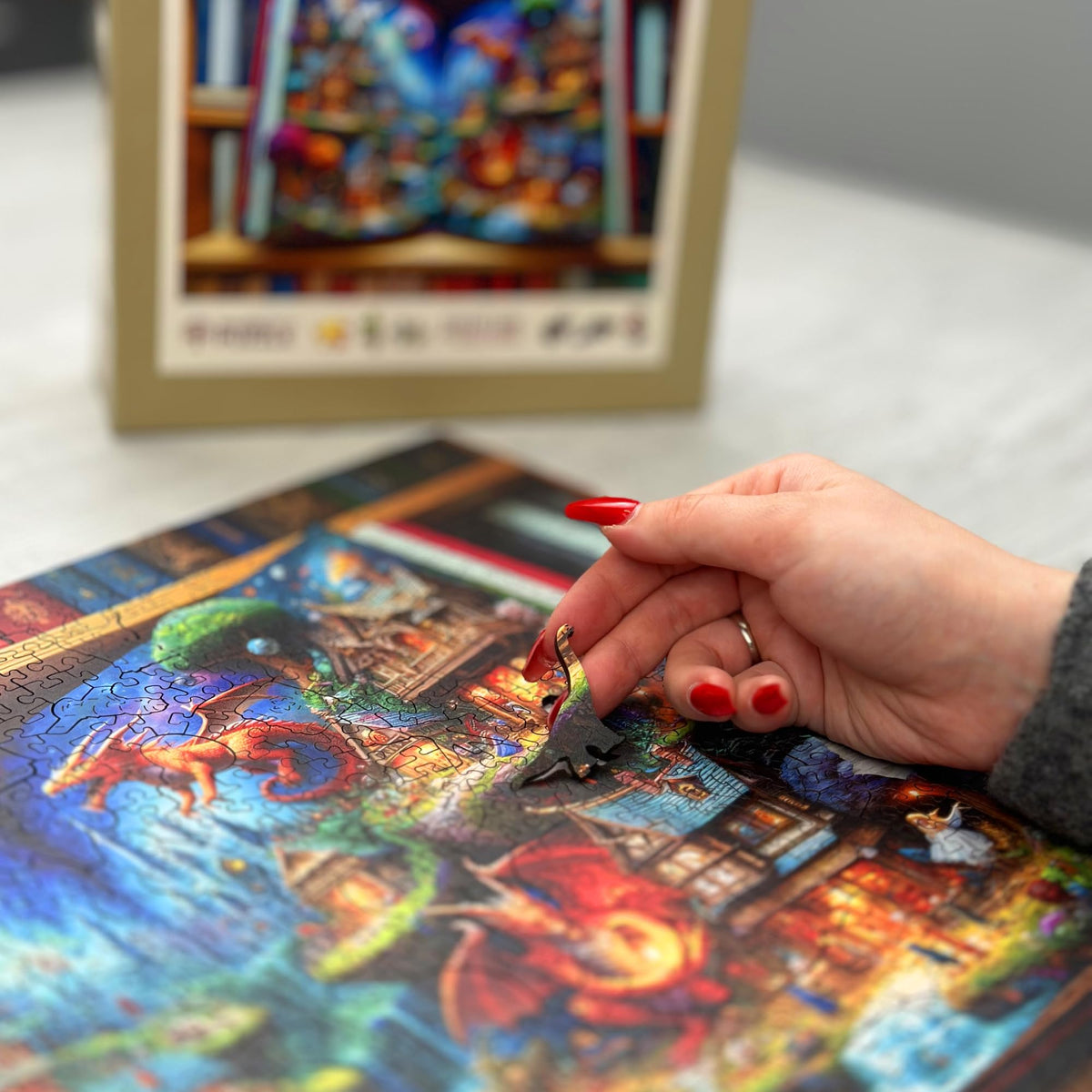 Gift-ready packaging of Enchanted Tales puzzle by WOODEN.CITY