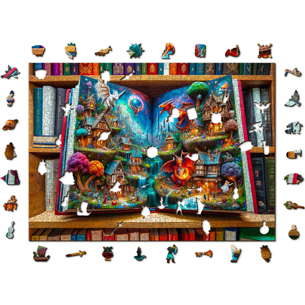 WOODEN.CITY Enchanted Tales wooden jigsaw with 1000 pieces for mindful relaxation