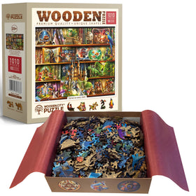 WOODEN.CITY 1000-piece puzzle with castle and forest detail for immersive solving.