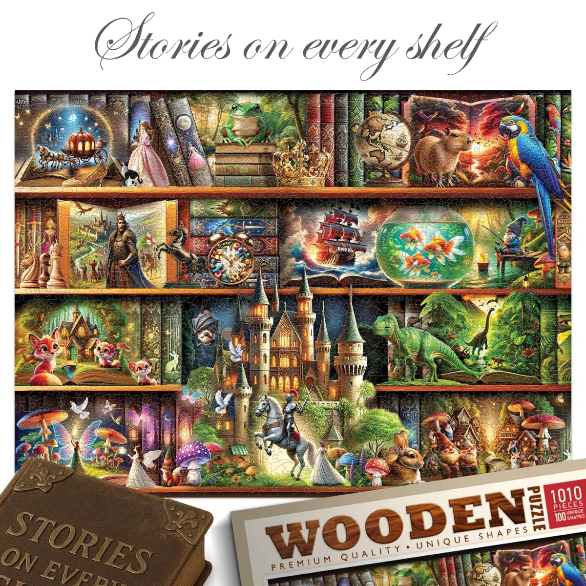 WOODEN.CITY Solo-puzzle setup on table showing relaxing evening activity.