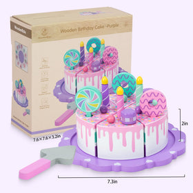 WoodenEdu colorful cakes and cookies to boost color recognition and sorting during play