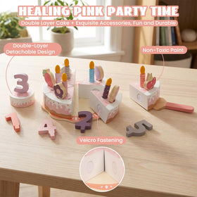 WoodenEdu colorful number cakes introduce numbers and basic math in play