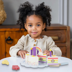 WoodenEdu pretend kitchen play set for creative cooking stories.