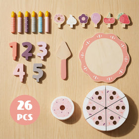 WoodenEdu pretend tea party set for imaginative meals and social play