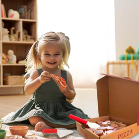 WoodenEdu wooden storage box for tidy toy organization after play