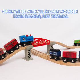 WoodenEdu train garbage truck encourages practical, everyday scenarios in play