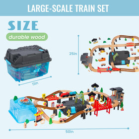 WoodenEdu train station accessory for interactive storytelling and routes