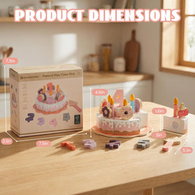 WoodenEdu wooden cake tray to organize play kitchen activities